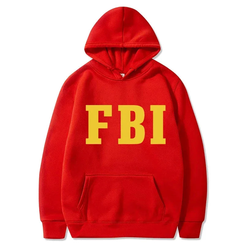 Paulo - Warme uniseks hoodies met FBI opdruk