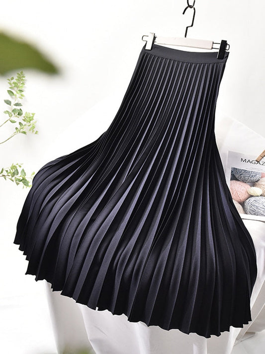 Nesha | Elegante Chique Lange Plooirok Dames