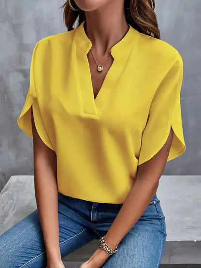 Lis - Luxe elegante damesblouse van zijdechiffon