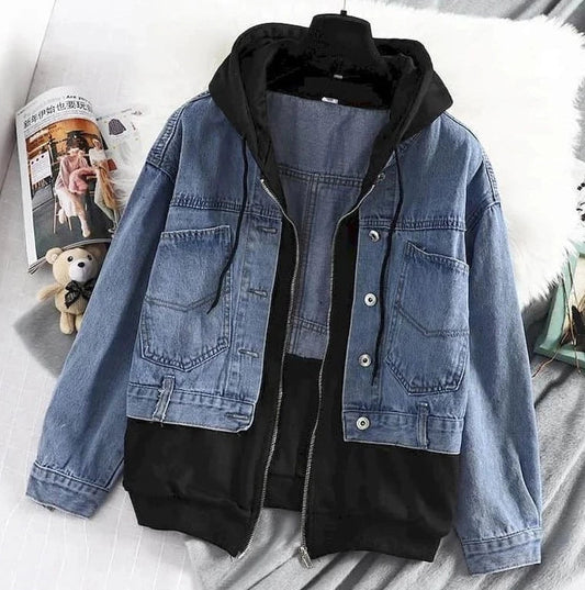 Gwenda Jas | Denim Hooded Jacket