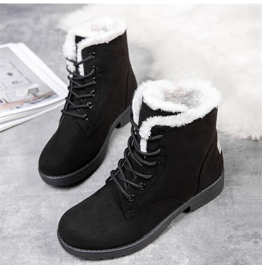 Short Lace-Up Boots with Faux Fur | Peggy Boots