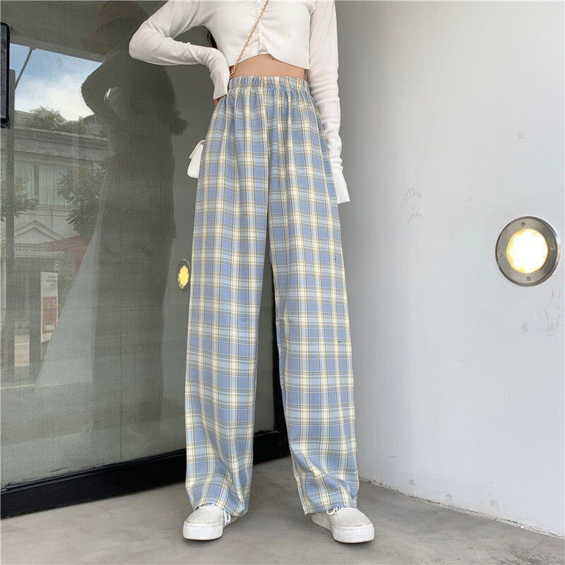 Paola broek - Geruite damesbroek met hoge taille voor een trendy, casual look