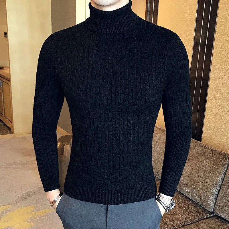 Bennie Trui | Heren Gebreide Turtleneck Trui