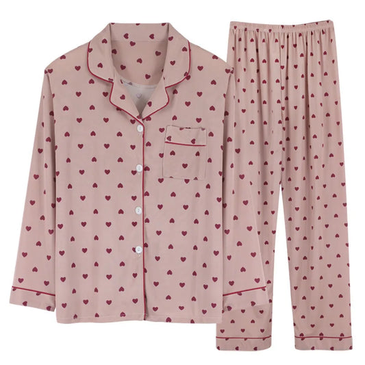 Heidi-Mode | Comfortabele Pyjamaset Met Speelse Print Voor Vrouwen