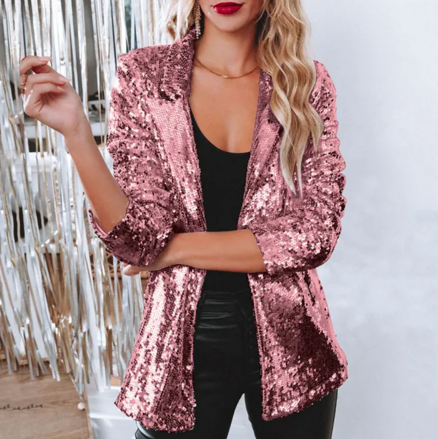 Vrouwen paillettenblazer