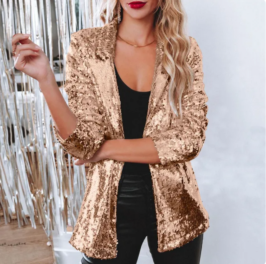 Vrouwen paillettenblazer