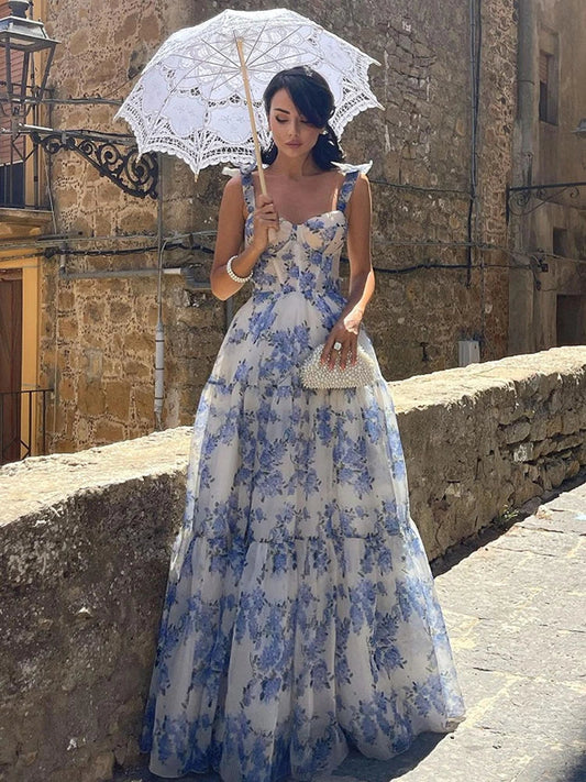 Betsy Vintage Mouwloze Elegante Lange Jurken