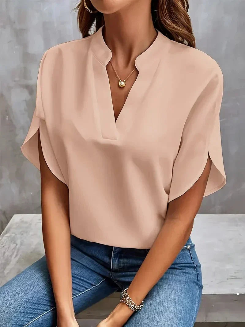 Lis - Luxe elegante damesblouse van zijdechiffon