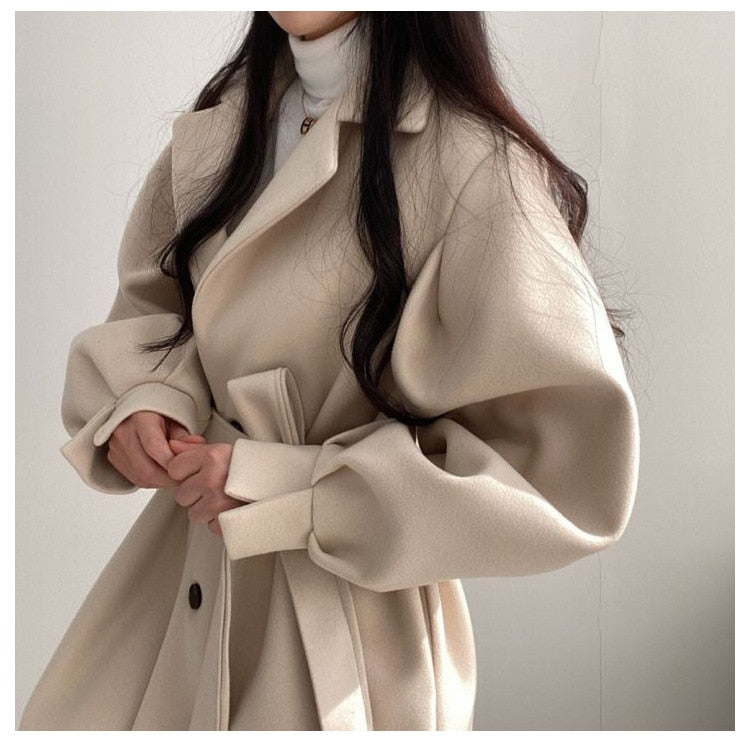 Wollen Trenchcoat | Beige - Stijlvol en Comfortabel