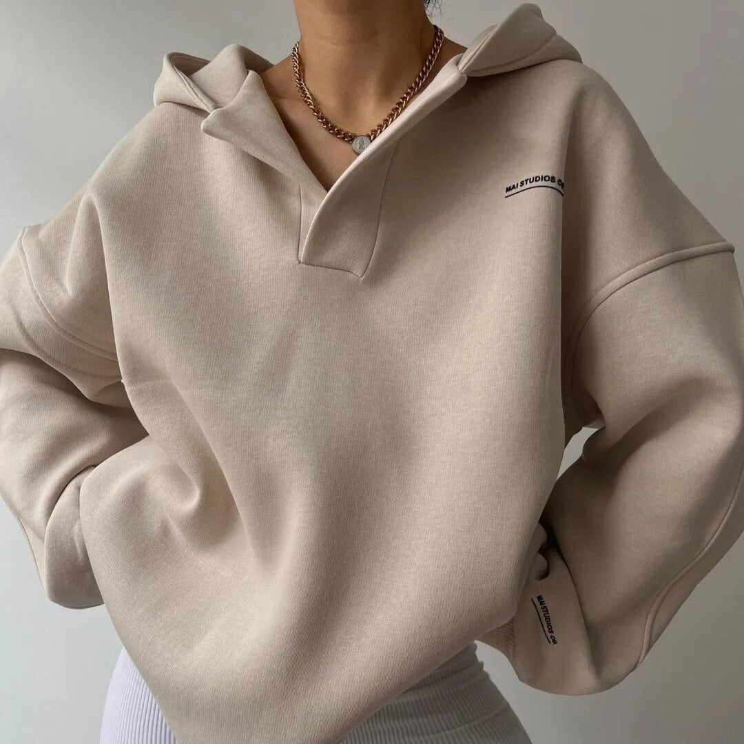 Sharon | Sweatshirt Elegantie Met V Halslijn