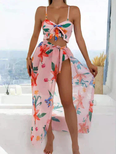 Ade 3delige comfortabele zomerset met bloemenprint voor dames
