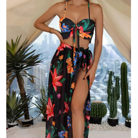 Ade 3delige comfortabele zomerset met bloemenprint voor dames