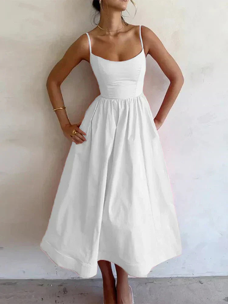 Sexy zomerjurk met flatterende halslijn