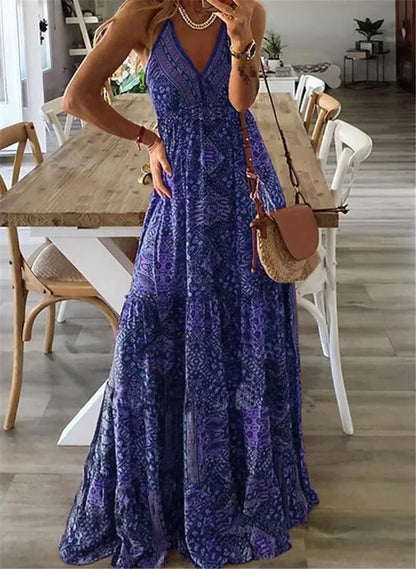 Harriet - Maxi-jurk met boho-print