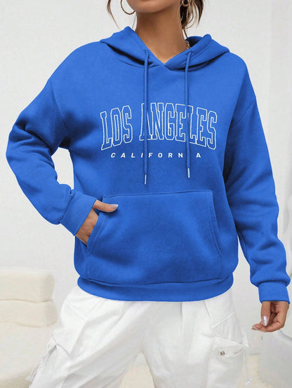 Janie - Grote hoodie met opdruk van Los Angeles voor dames