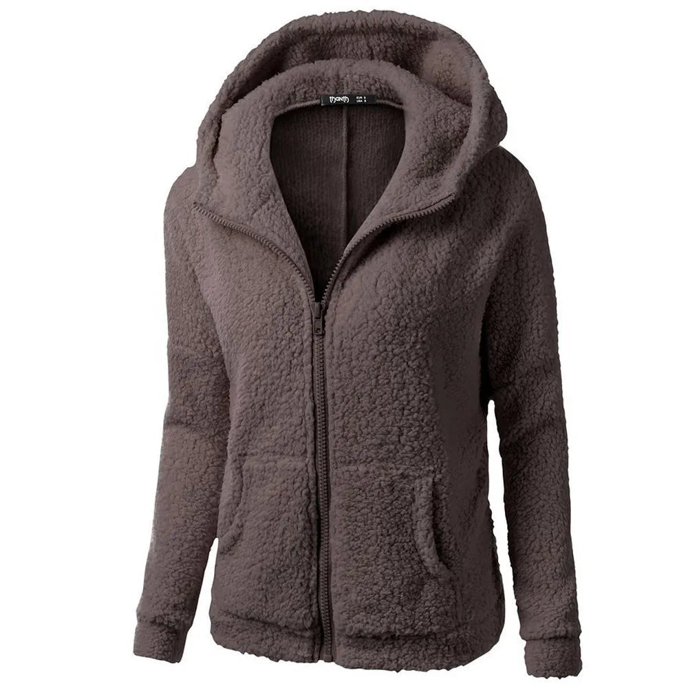 Sharon | Elegante Warme Hoodie Met Teddybeer Kunstbont En Ritssluiting - Ideaal Voor Herfst/Winter