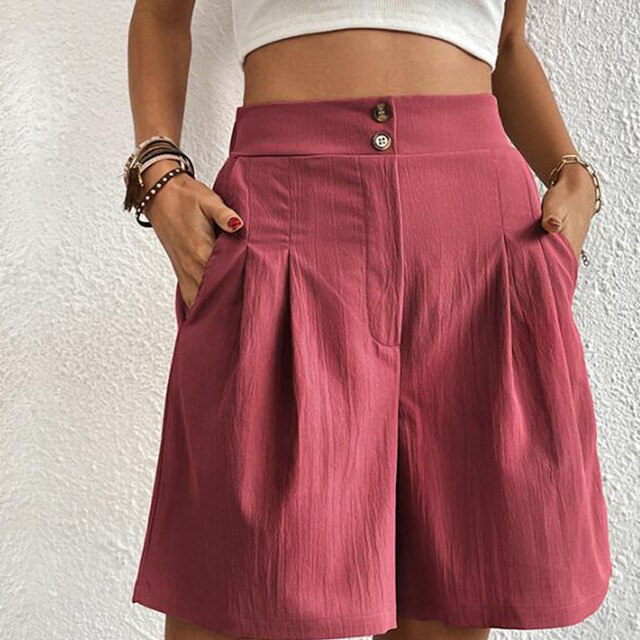 Sarina - Korte broek met dubbele knopen