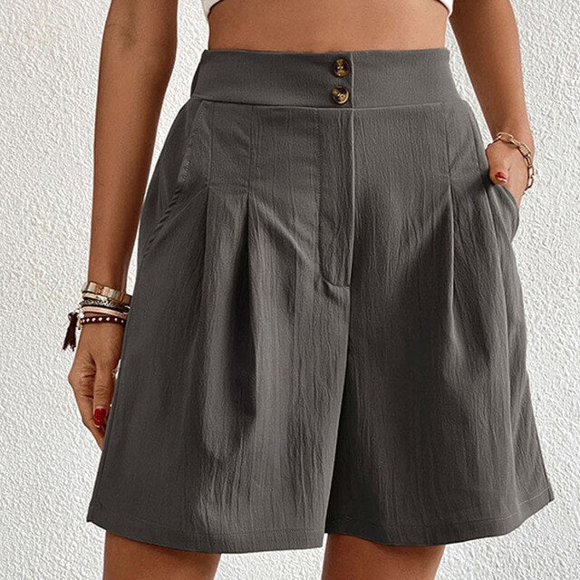 Sarina - Korte broek met dubbele knopen