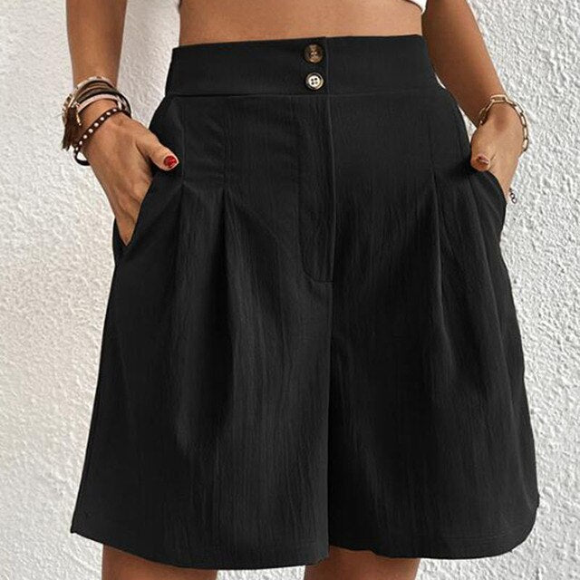 Sarina - Korte broek met dubbele knopen