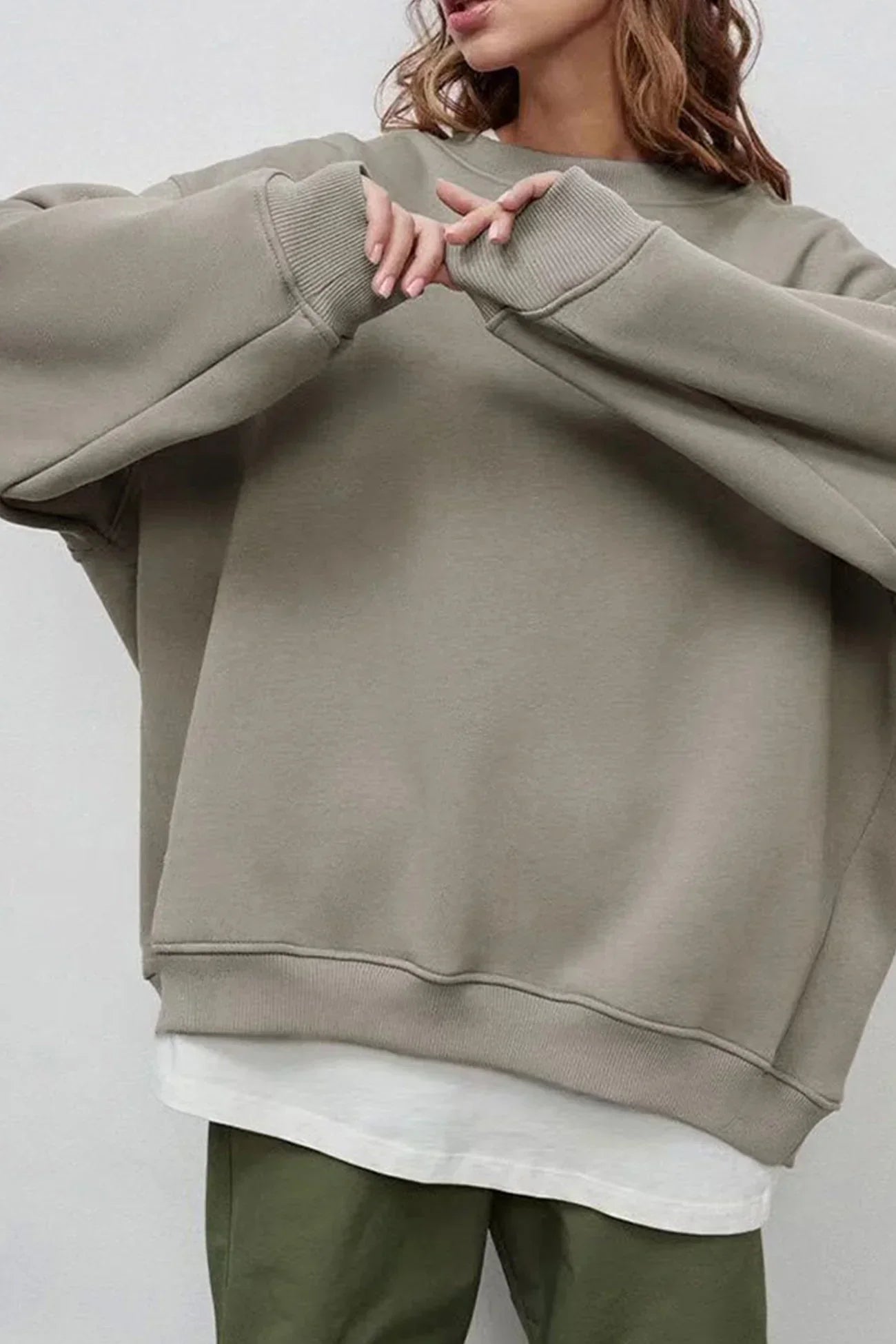 Crew Neck Oversized Sweatshirt