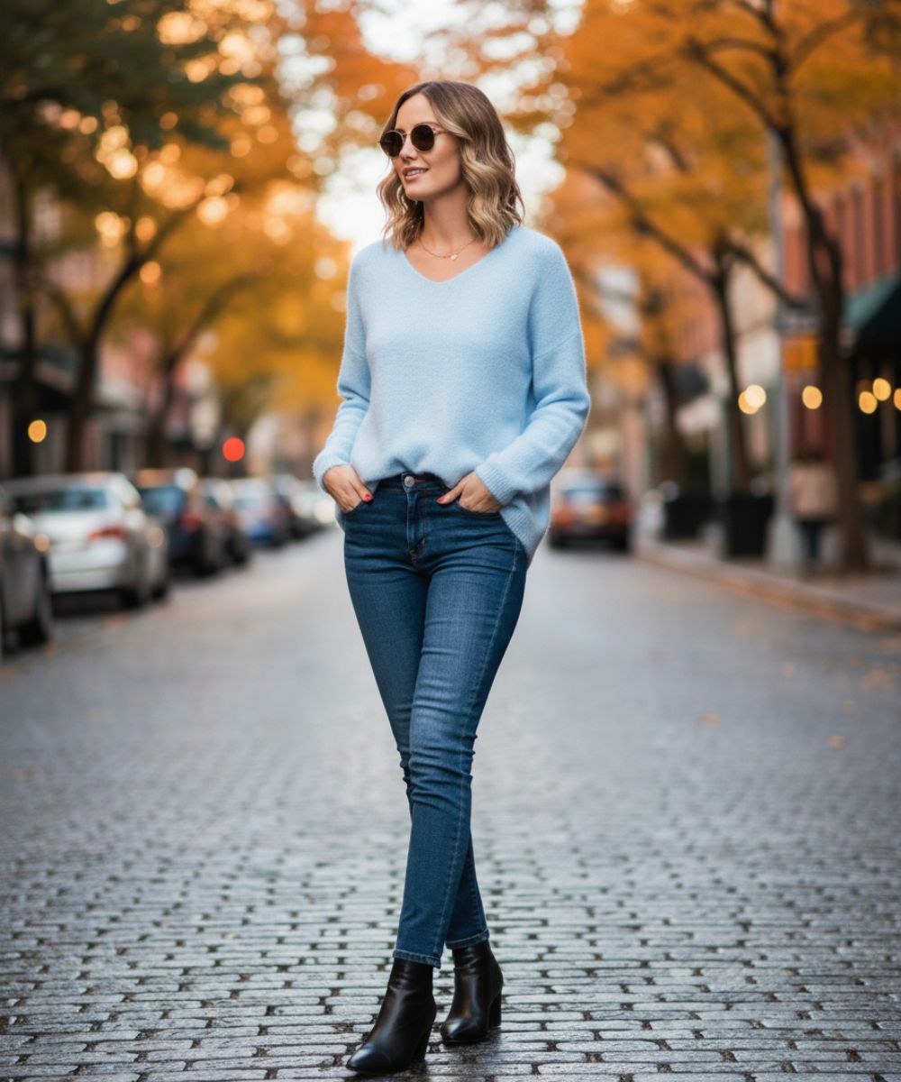 Mia | Dames trui met lange mouwen – Eenvoudig, chic en comfortabel