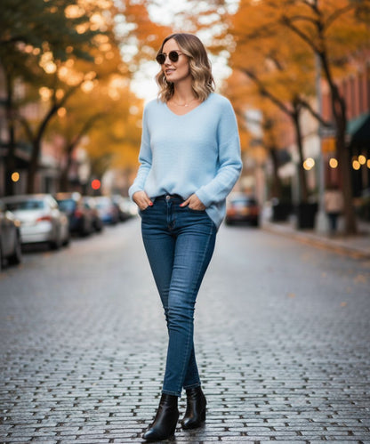 Mia | Dames trui met lange mouwen – Eenvoudig, chic en comfortabel