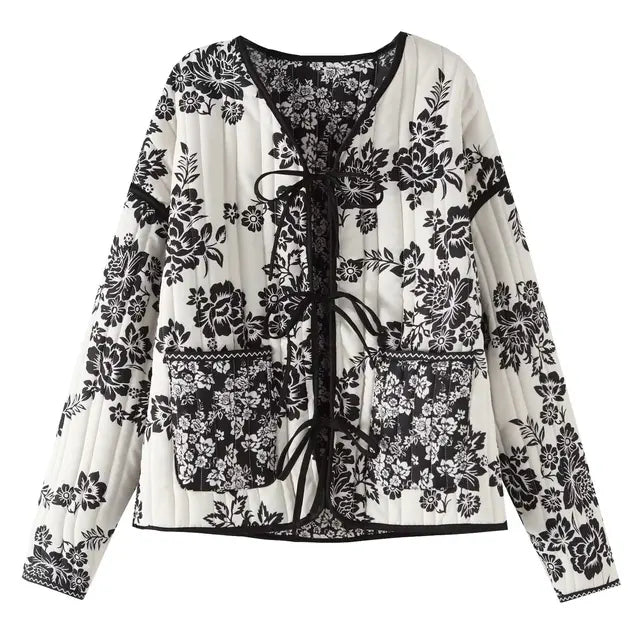 Vintage gebloemd patchwork damesjack