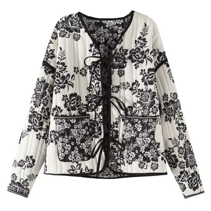 Vintage gebloemd patchwork damesjack