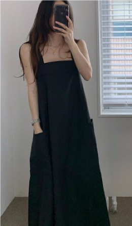 Taffy Lange mouwloze jurken met vierkante hals in effen kleuren