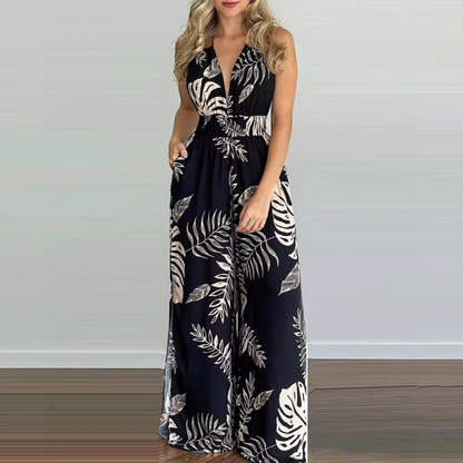 Tatiana - Elegante Halter Bloemen Jumpsuit