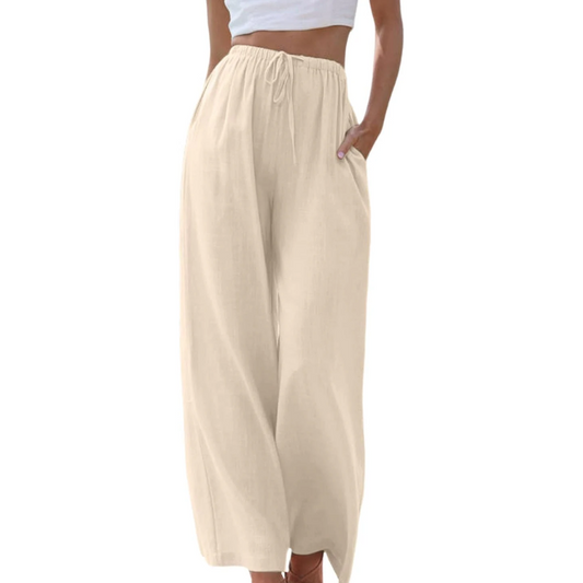 Reese - Broek Met Hoge Taille en Wijde Pijpen