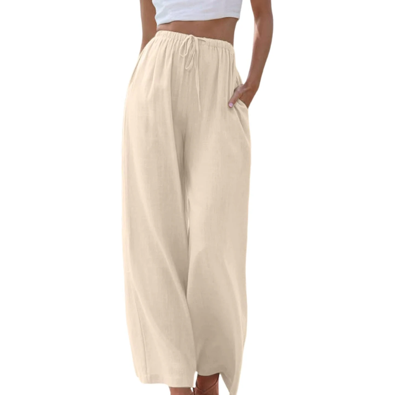 Mila | Wijde Broek met Trekkoord | Casual Comfort | Luchtige Viscose