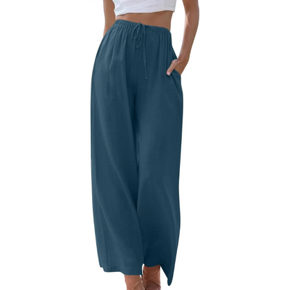 Mila | Wijde Broek met Trekkoord | Casual Comfort | Luchtige Viscose