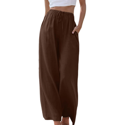 Mila | Wijde Broek met Trekkoord | Casual Comfort | Luchtige Viscose