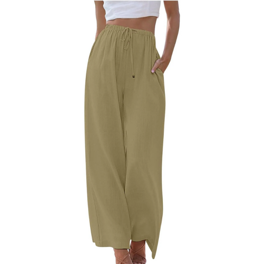 Mila | Wijde Broek met Trekkoord | Casual Comfort | Luchtige Viscose