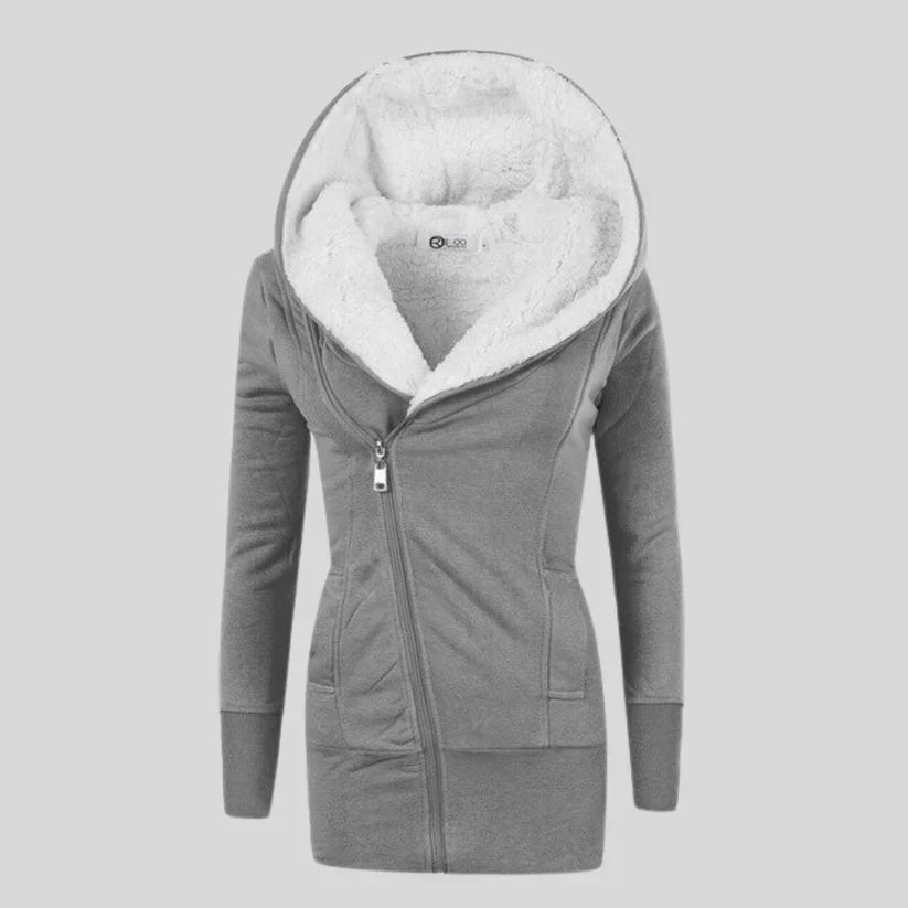 Brie - fleece vest met capuchon