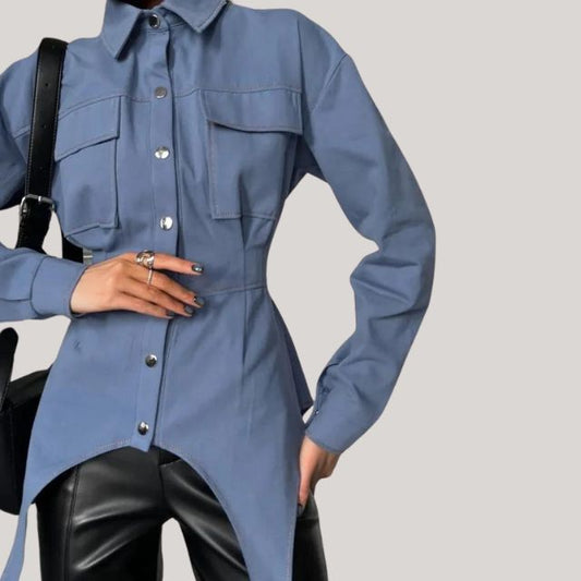 Vianna Top | Knooptop met lange mouwen
