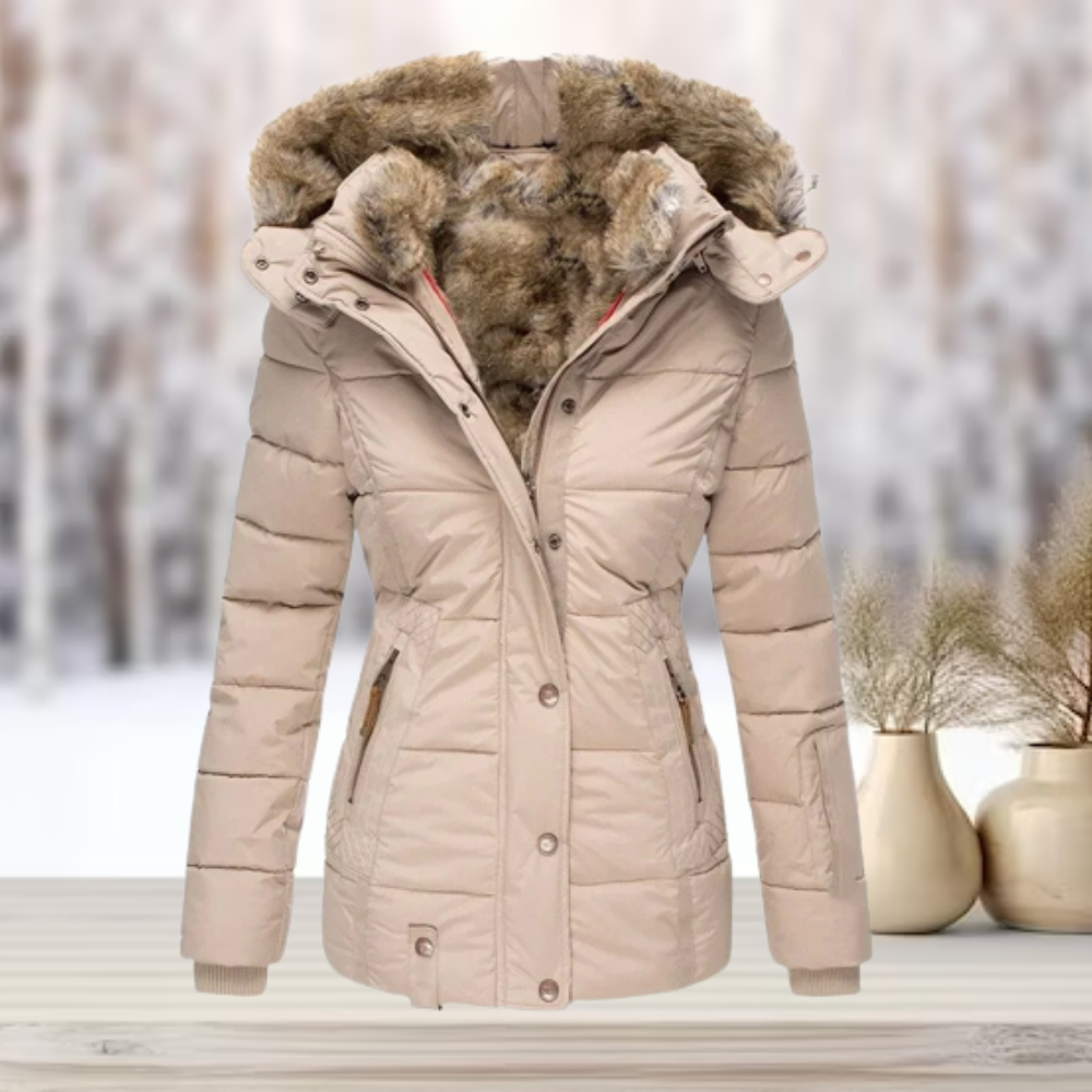 Eulalia - Luxueuze winterjas met bont en capuchon