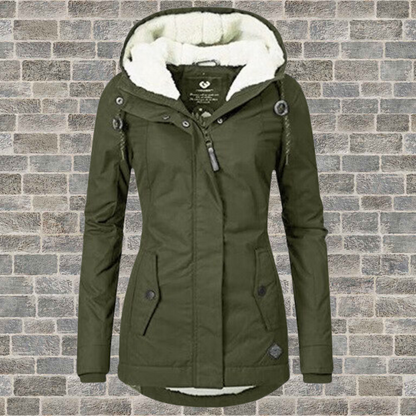 Sharon | Warme katoenen sherpa hoodie voor dames