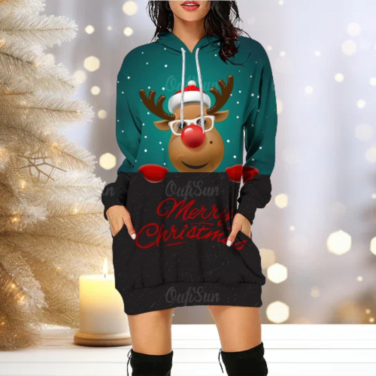 Sharon | Kerstfeest Sweatshirts Met Capuchon