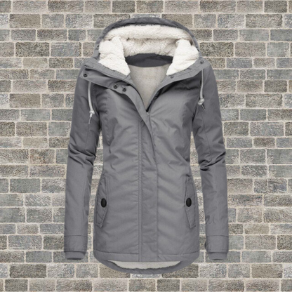 Sharon | Warme katoenen sherpa hoodie voor dames