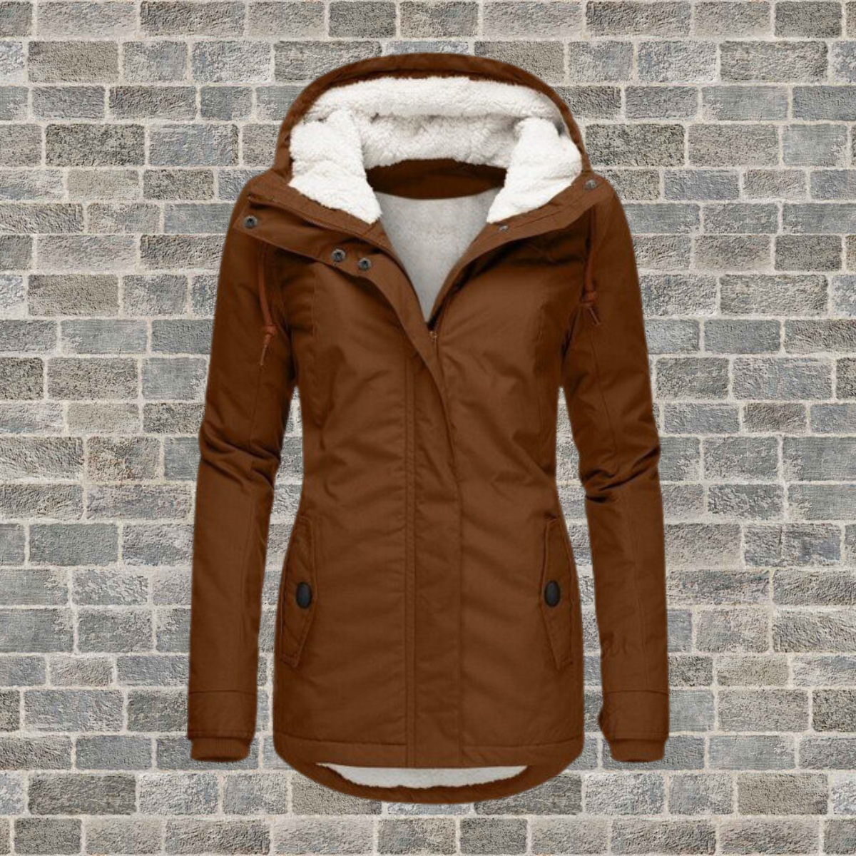 Sharon | Warme katoenen sherpa hoodie voor dames