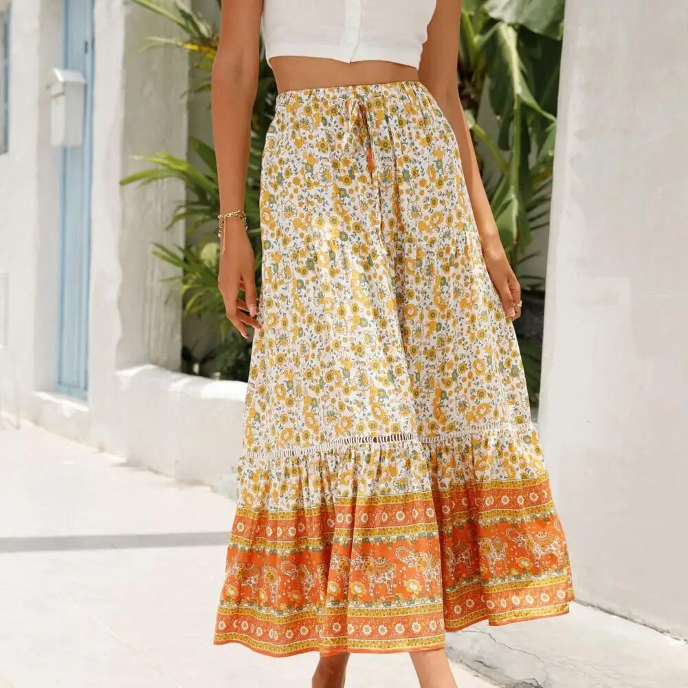 Victoria - Elegante Maxi Rok met Kanten Details