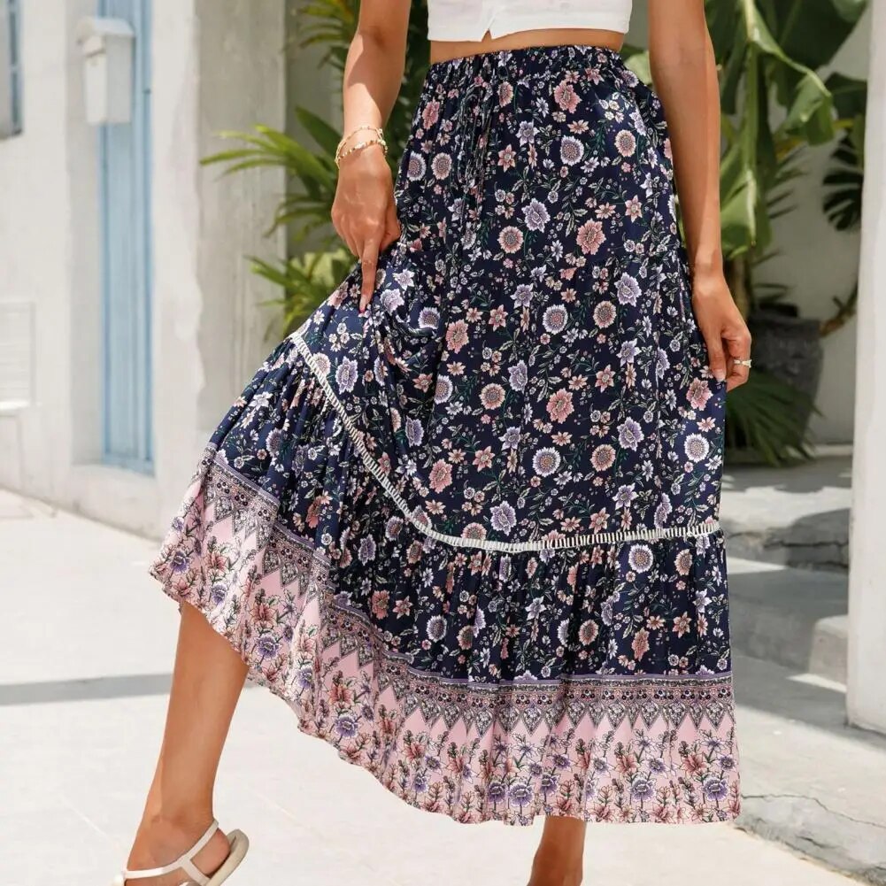 Victoria - Elegante Maxi Rok met Kanten Details