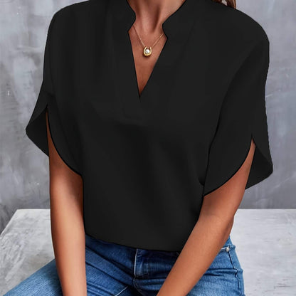 Blouse Dames - Modern - Korte Mouwen - Luchtig - Perfect voor Casual en Formeel