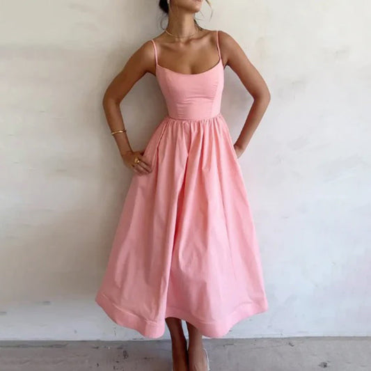 Comfortabele en elegante midi-jurk