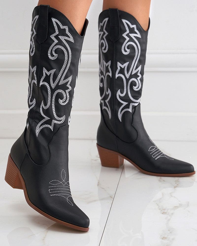 Olympeia Boots | Stylish Western Embroidered Boots