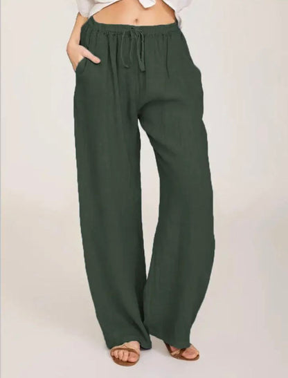Mila | Luchtige Linnen Broek | Casual & Comfortabel | Hoge Taille