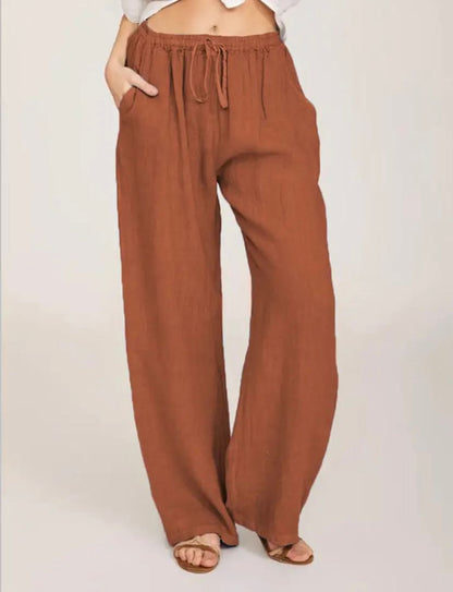 Mila | Luchtige Linnen Broek | Casual & Comfortabel | Hoge Taille