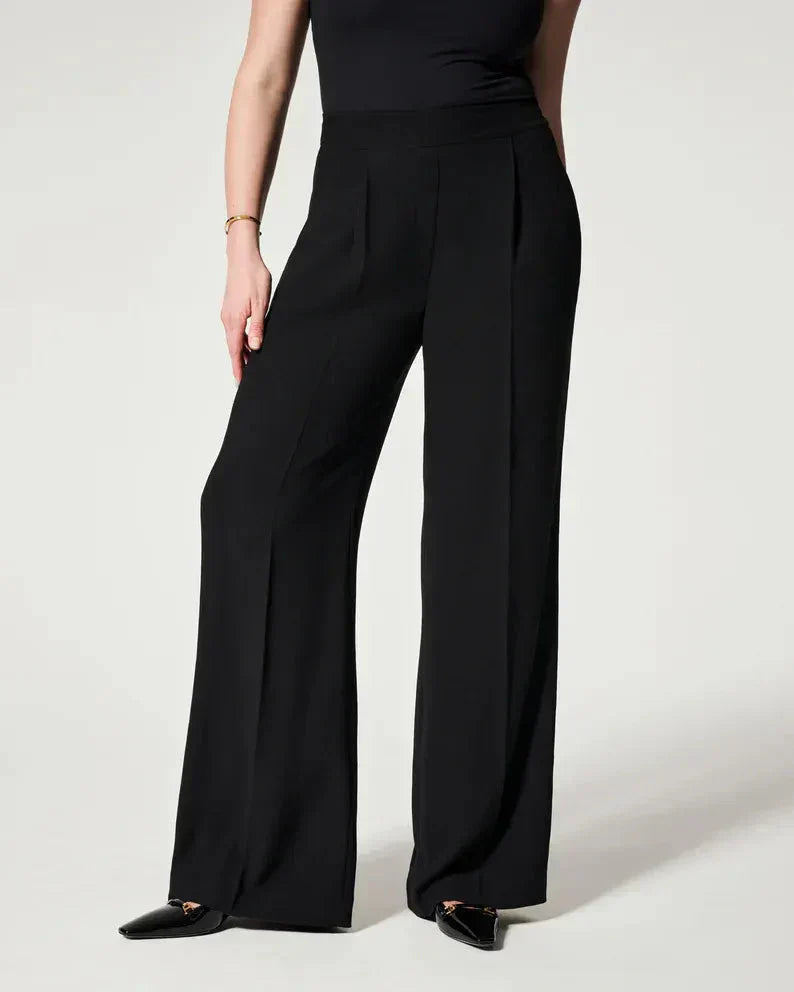 Wijde geplooide broek voor dames